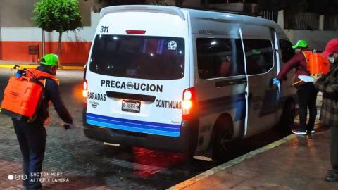 Se realizan los trabajos de sanitizacion en transporte público imagen 1