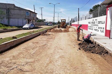 Realiza Secoduvi pavimentación de calles en Panotla y Tetla imagen 1