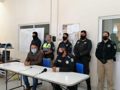 Policía de Quilehtla en operativo conjunto asegura armas y droga