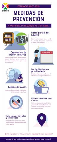 Difunde Ixtenco medidas de prevención ante COVID-19