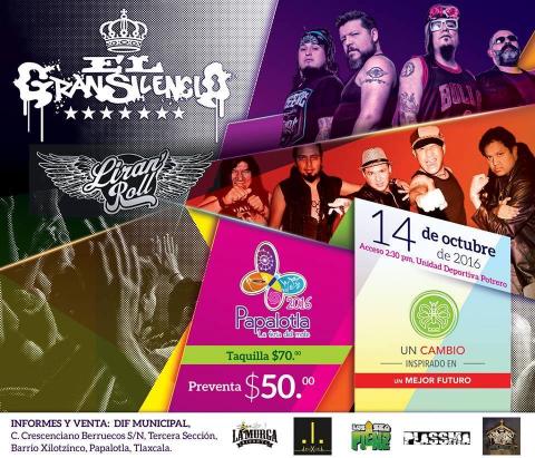 Todo listo para concierto de El Gran Silencio y Liran Roll en cierre de Feria Papalotla