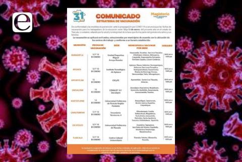 Comenzará la vacunación para los maestros en esta semana imagen 2