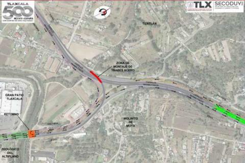Cerrarán carriles de carretera Tlaxcala-Apizaco por colocación de trabes imagen 1