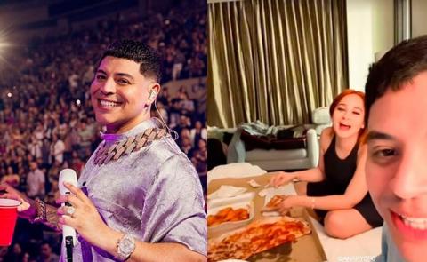 Eduin Caz y su ex esposa pasan una noche romántica en familia