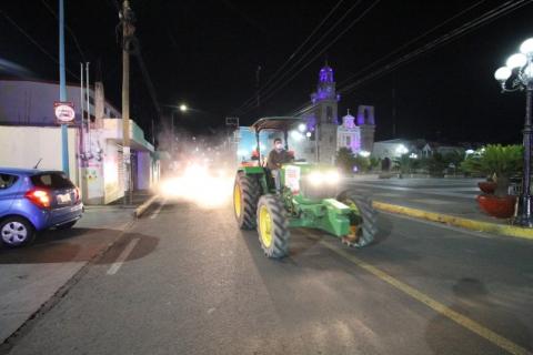 Desinfecta gobierno del estado comunidades de 4 municipios