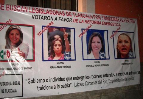 Por “traidoras” exhiben a Legisladoras Federales en Congreso local imagen 1