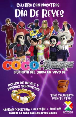 En Ixtenco celebrarán día de reyes con show en vivo de Coco y Avengers imagen 2