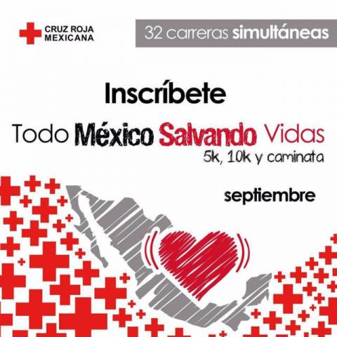 Invita Cruz Roja Tlaxcala a la Carrera Todo México Salvando Vidas
