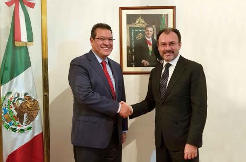 Marco Mena se reúne con Luis Videgaray en Italia