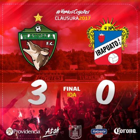 Ganan Coyotes 3 goles a 0 contra Irapuato