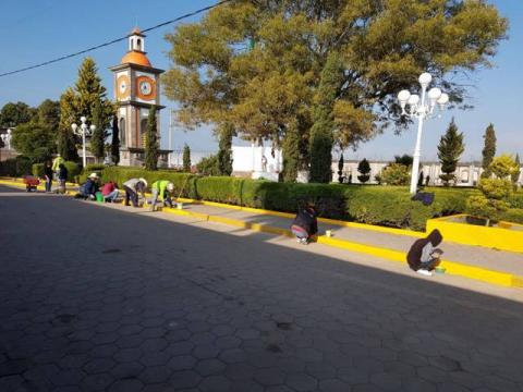 Alcalde mejora la imagen urbana de la plaza principal con faenas de limpieza imagen 3