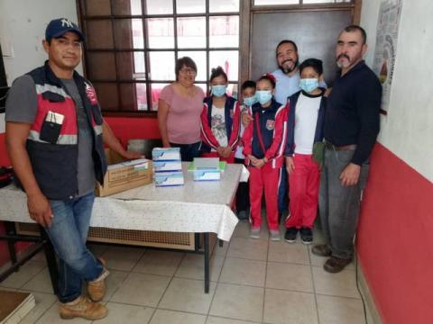 Por contingencia volcánica, entrega cubrebocas Gobierno de Xicohtzinco imagen 1