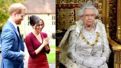 ¡Huyen! Meghan y Harry hacen enfurecer a la Reina Isabel II y les impone un castigo