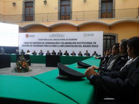Firman 56 de 60 municipios el Mando Policial Único con el Estado