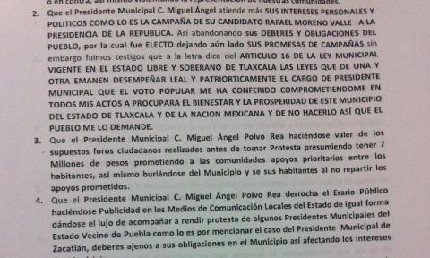 Denuncian a edil de Tlaltelulco por tener buena relación con Moreno Valle