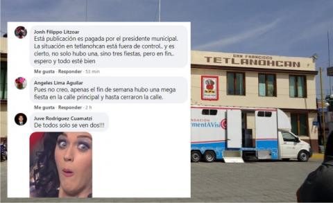 Pobladores se pitorrean del presidente de Tetlanohcan; arman pachangas