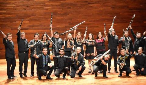 Invita en Huamantla al concierto del Coro de Clarinetes de México