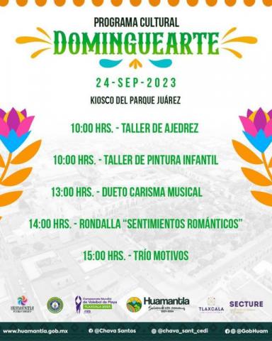Grandes presentaciones tendrá el programa Dominguearte en Huamantla