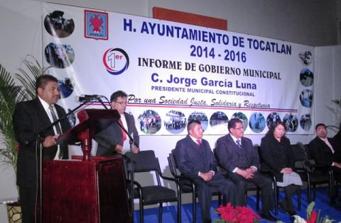 Jorge García Luna, alcalde de Tocatlán rindió su primer informe de gobierno imagen 1