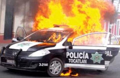 Salen libres tras quemar patrulla y causar destrozos alcaldía de Tocatlán imagen 1