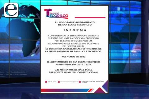 Suspenden la feria patronal de Tecopilco por la tercera ola de contagios