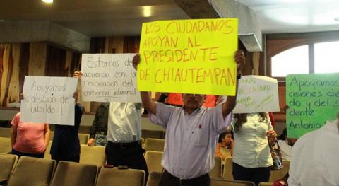 En manos del PRD conflicto de comerciantes en Chiautempan
