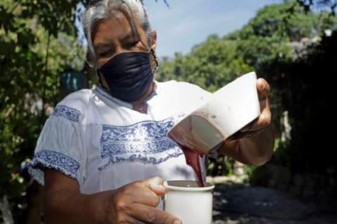 Cocinera Tlaxcalteca gana concurso por receta de atole de maíz morado