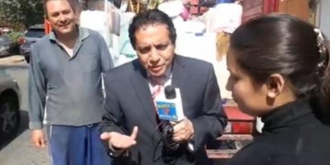 Tremenda sorpresa se llevó un reportero hacia un supuesto huachicolero