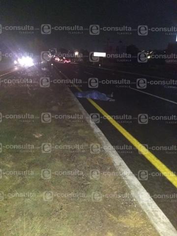 Matan a persona sobre autopista Tlaxcala- Texmelucan