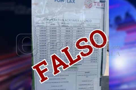 Circula en redes información falsa sobre supuestas cooperativas del Fomtlax