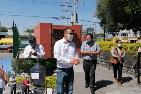 Instalan lavamanos en Xiloxoxtla reforzando las medidas sanitarias