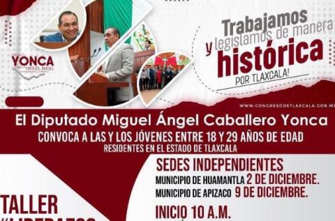 Convoca MACY a jóvenes a participar en taller de "Liderazgo político Juvenil"