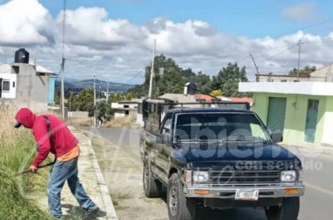 Trabajo continuo por la imagen urbana en Tzompantepec