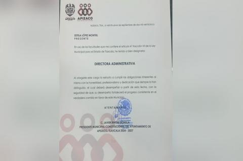 Designa Javier Rivera Bonilla nueva directora administrativa