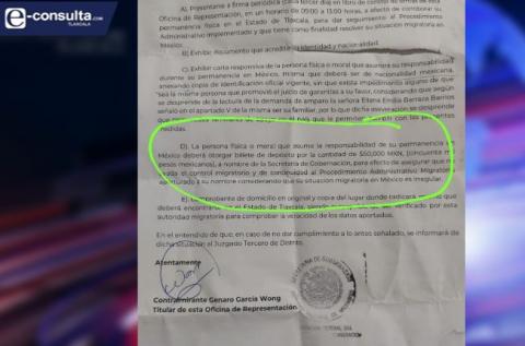 Se quiere pechar el personal del INM en Tlaxcala e imponen una fianza de 50 mil pesos a migrante