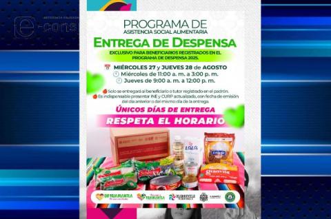 El SMDIF Huamantla refuerza la alimentación de las familias con la entrega de despensas