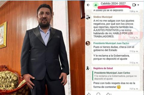 Presidente de Españita se transa pagos de trabajadores; culpa al Ejecutivo de que no haya recursos