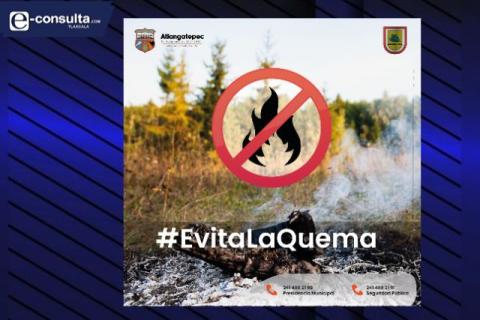 Para prevenir desastres naturales prohíben quemas agrícolas en Atlangatepec