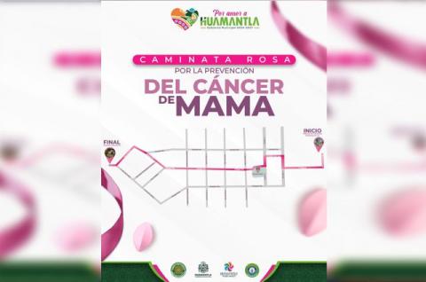 Invita la Coordinación de Deporte de Huamantla a participar en la Caminata Rosa por la prevención del cáncer de mama