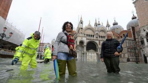 Alerta de emergencia en Venecia por inundación extrema