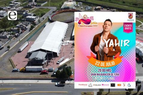 Hoy gran presentación de Yahir en la inauguración de la Feria Chiautempan 2022