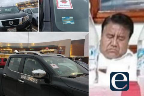 El Picapiedra se va de compras en vehículo oficial