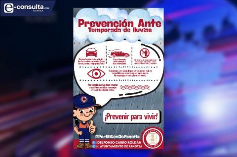 Ayuntamiento de Panotla emite medidas preventivas ante temporada de lluvias