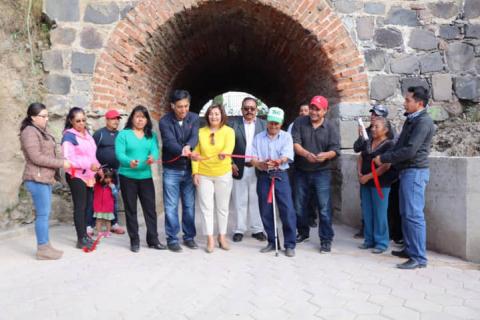 Alcalde de Papalotla entrega acondicionamiento de canal pluvial imagen 1