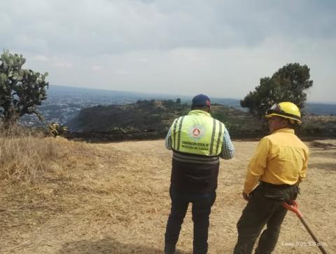 CEPC y CONAFOR controlan incendio de pastizal en el Cerro “Blanco” en Totolac imagen 2
