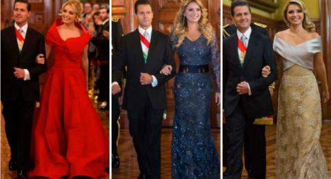 Estos fueron los costosos vestidos que uso Angélica Rivera en el 15 de Septiembre