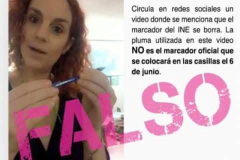Niega el INE que los marcadores para sus boletas electorales se borren