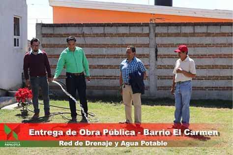 Se entregan 3 obras de drenaje y agua potable en el Carmen imagen 3