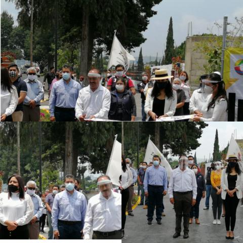 Tomás Orea e Irma Garay ponen en marcha andador peatonal en Zacatelco