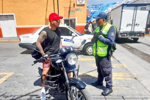 Pone en marcha policía municipal operativo “Rueda Seguro” en Huamantla